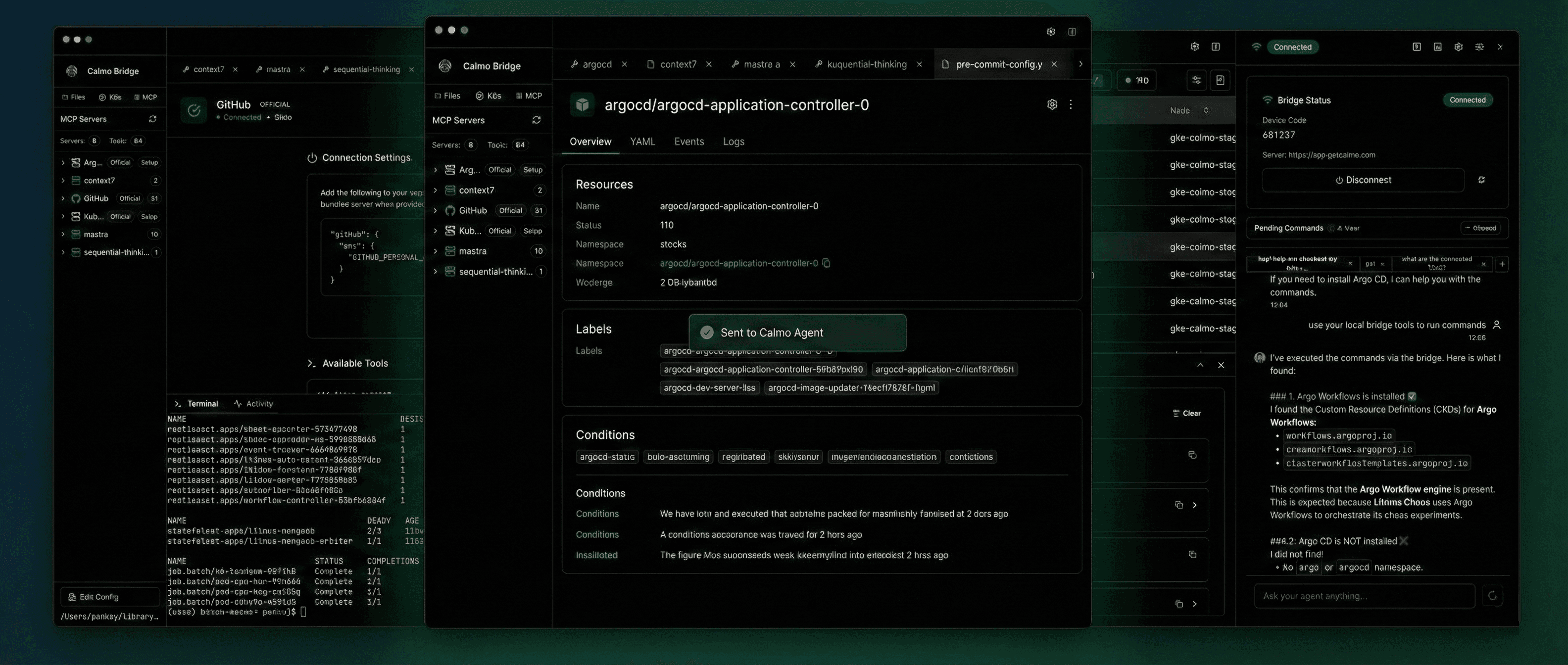 Calmo Bridge IDE with built-in AI agent